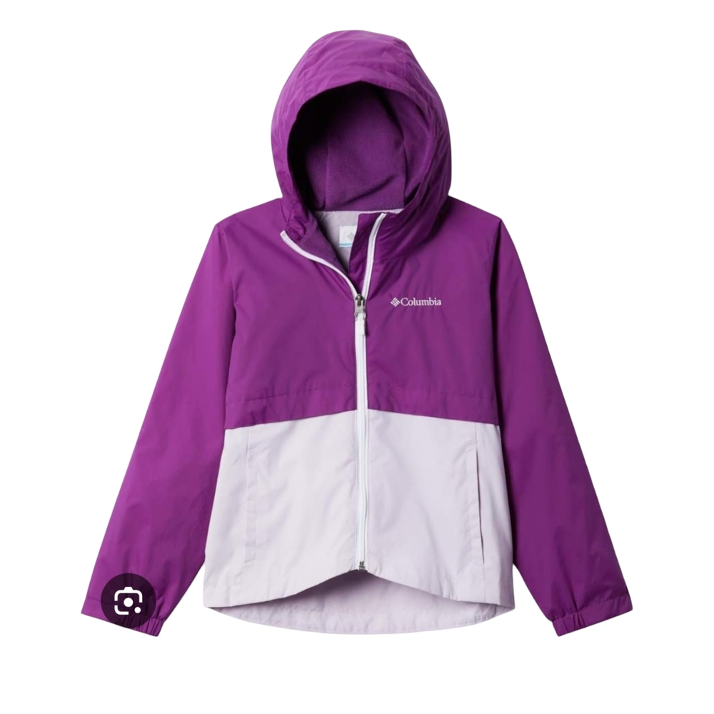Like New Columbia Girls Waterproof Rain Zilla II  Jacket Size L 14-16